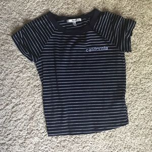 Striped papaya tee